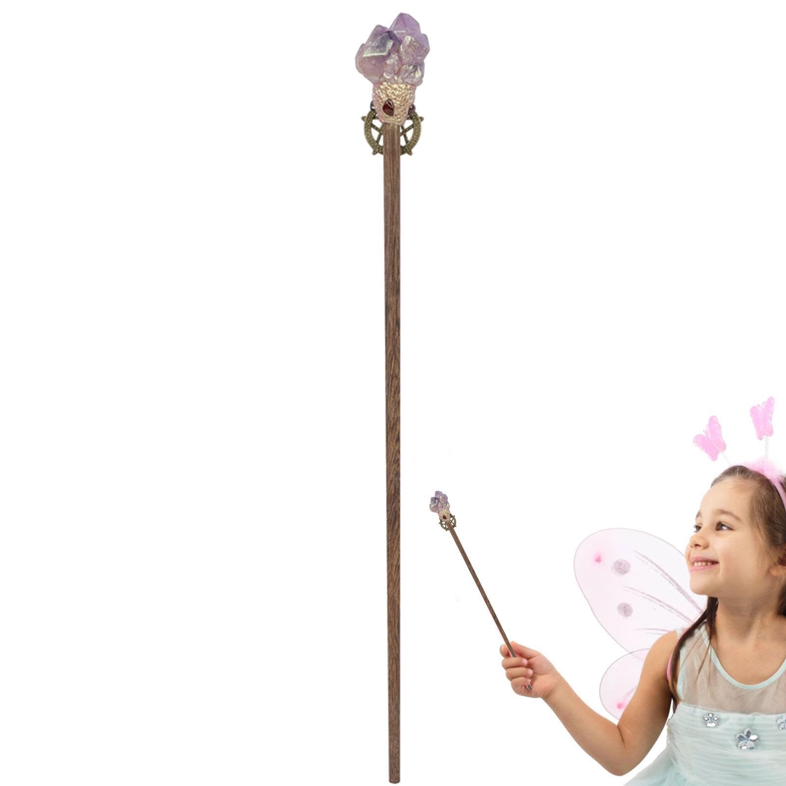 Amazon.co.jp: クリスタルストーンの妖精の杖,魔女の小道具ポータブル